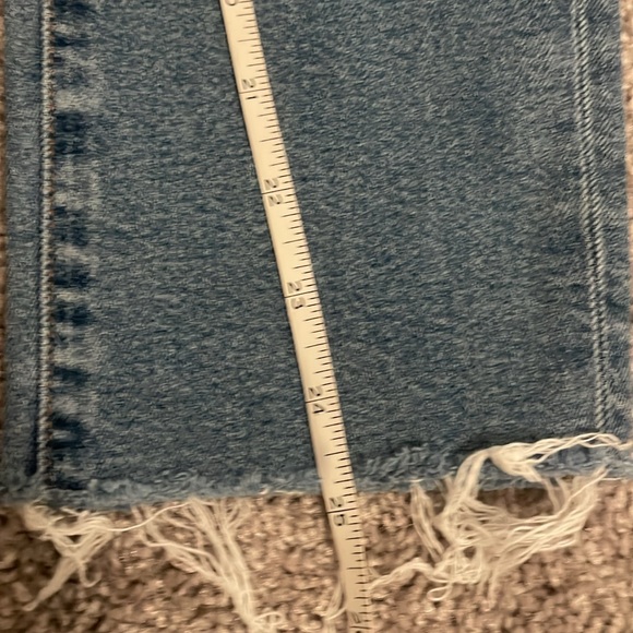 Mavi Ada Mid Rise Distressed Light Blue Wash  Boyfriend Jeans 24X27 - Picture 5 of 13